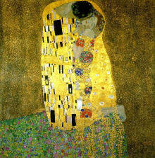 Klimt: Kysset  - forstrres ved klik